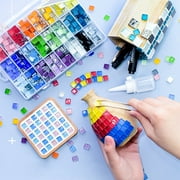 Mosaic Stepping Stone Kit,DIY Stepping Stone Kit,Garden Mosaic Stepping Stone Kit,Stepping Stone Kit,Cement Stepping Stone,Customizable Stepping Stone(1200pcs/Set 0.39*0.16in/pc)from ANMUYUM